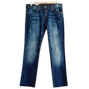 PD&C Stretch Distressed Slim Blue Jeans Men's Sz 33